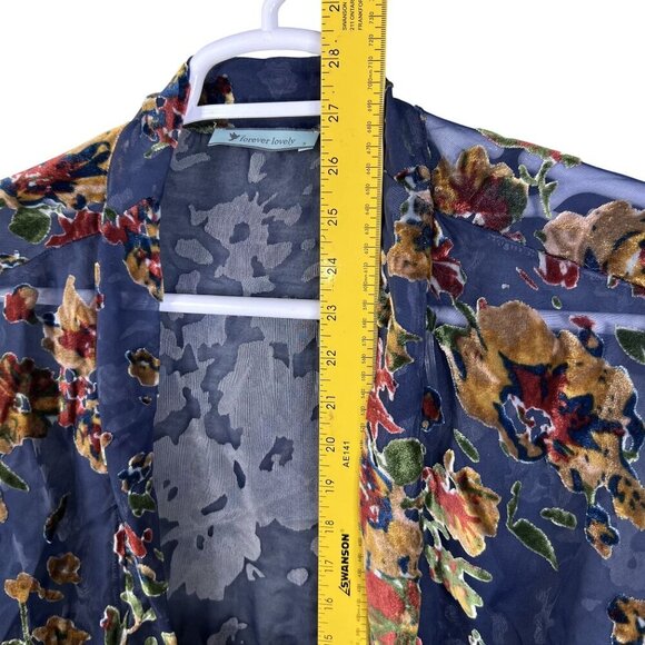 Velvet Burnout Floral Sheer Kimono Top Women S Artsy Boho Whimsigoth FairyGrunge - Picture 10 of 16
